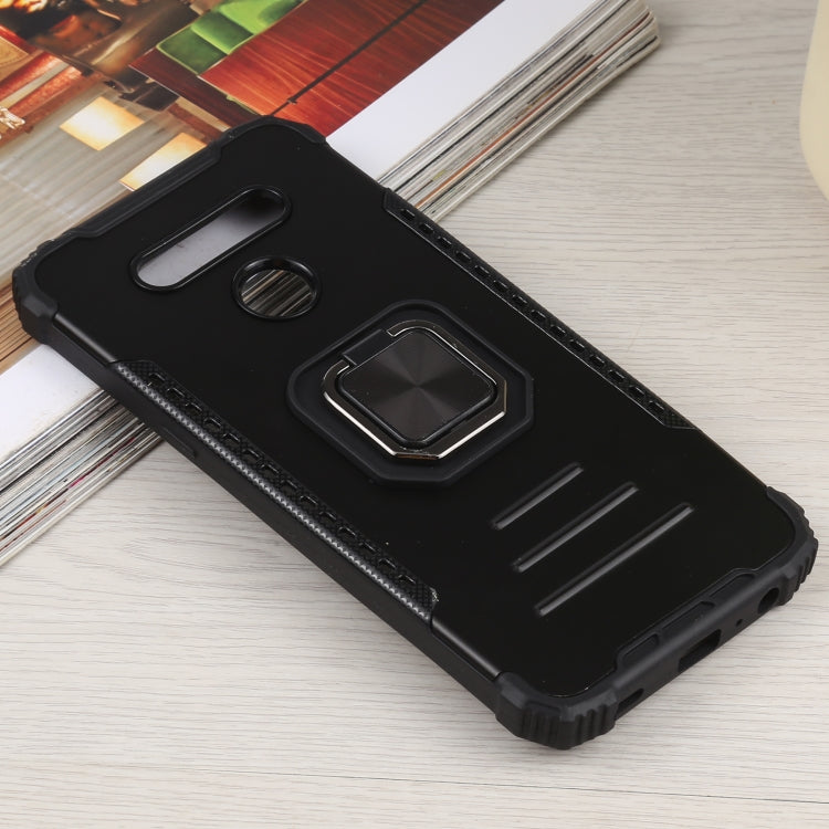For LG K51 / K31/ Aristro5 Fierce Warrior Series Armor All-inclusive Shockproof Aluminum Alloy + TPU Protective Case with Ring Holder