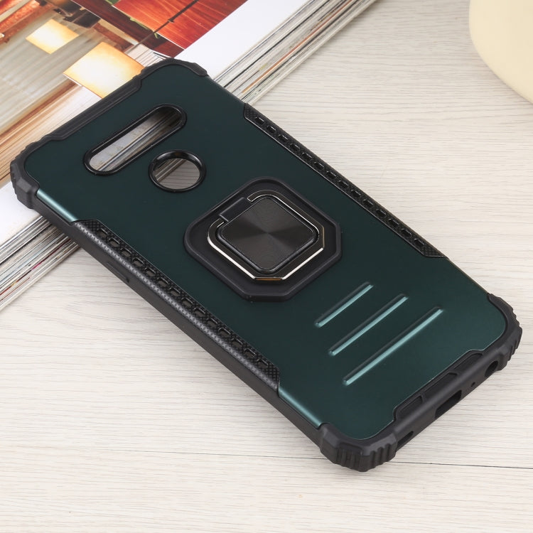 For LG K51 / K31/ Aristro5 Fierce Warrior Series Armor All-inclusive Shockproof Aluminum Alloy + TPU Protective Case with Ring Holder