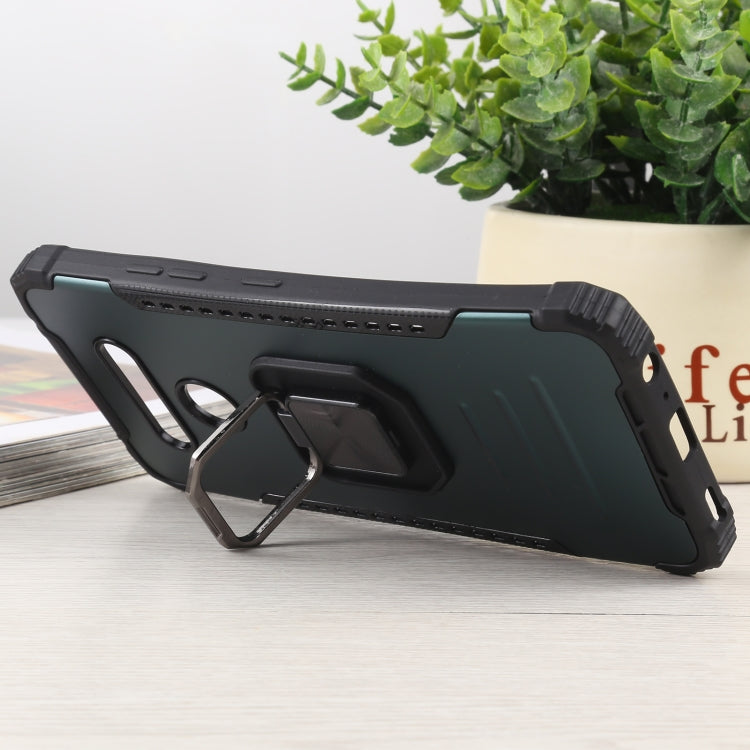 For LG K51 / K31/ Aristro5 Fierce Warrior Series Armor All-inclusive Shockproof Aluminum Alloy + TPU Protective Case with Ring Holder