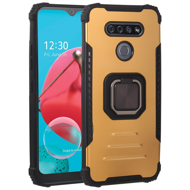 For LG K51 / K31/ Aristro5 Fierce Warrior Series Armor All-inclusive Shockproof Aluminum Alloy + TPU Protective Case with Ring Holder