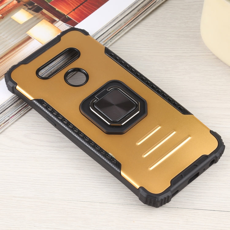 For LG K51 / K31/ Aristro5 Fierce Warrior Series Armor All-inclusive Shockproof Aluminum Alloy + TPU Protective Case with Ring Holder