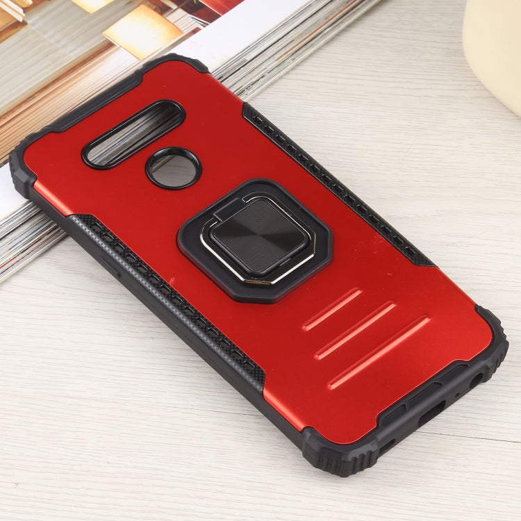 For LG K51 / K31/ Aristro5 Fierce Warrior Series Armor All-inclusive Shockproof Aluminum Alloy + TPU Protective Case with Ring Holder