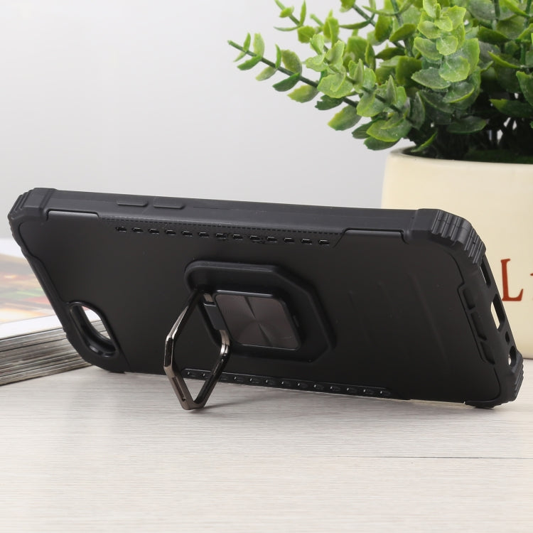 For OPPO A1k Fierce Warrior Series Armor All-inclusive Shockproof Aluminum Alloy + TPU Protective Case with Ring Holder