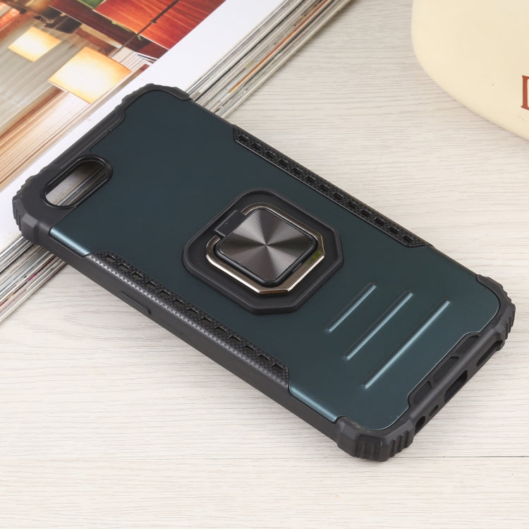 For OPPO A1k Fierce Warrior Series Armor All-inclusive Shockproof Aluminum Alloy + TPU Protective Case with Ring Holder