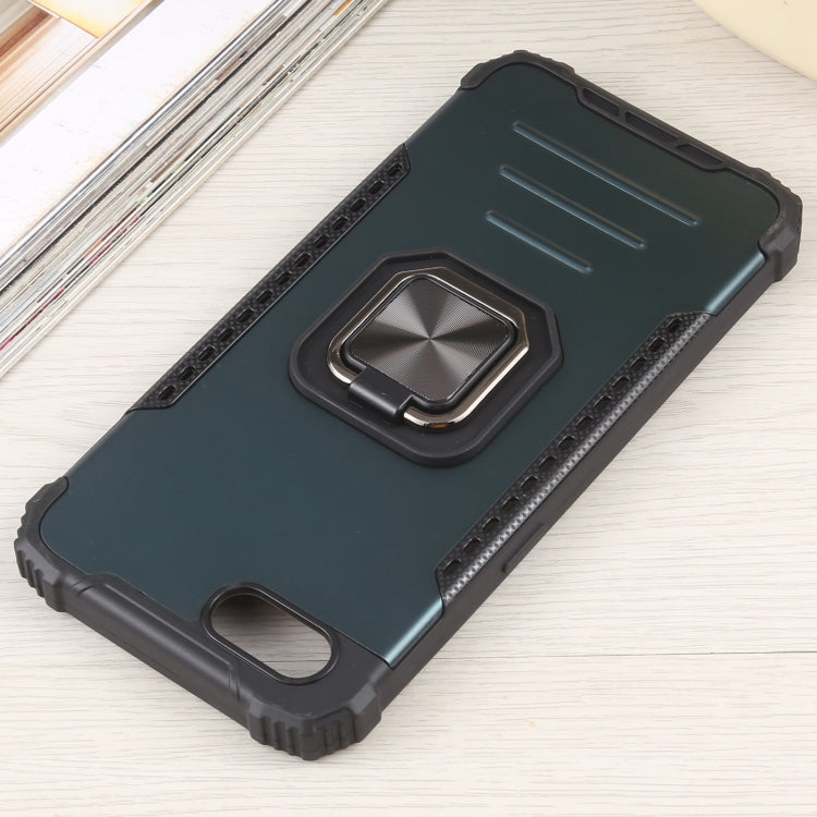 For OPPO A1k Fierce Warrior Series Armor All-inclusive Shockproof Aluminum Alloy + TPU Protective Case with Ring Holder