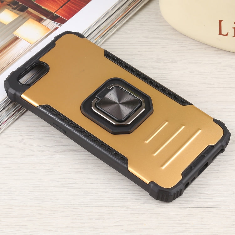 For OPPO A1k Fierce Warrior Series Armor All-inclusive Shockproof Aluminum Alloy + TPU Protective Case with Ring Holder