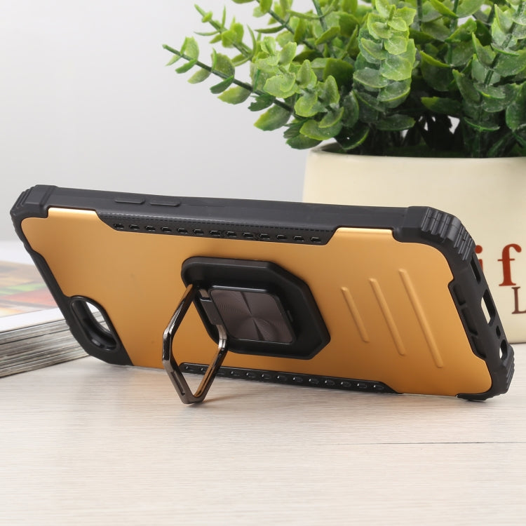 For OPPO A1k Fierce Warrior Series Armor All-inclusive Shockproof Aluminum Alloy + TPU Protective Case with Ring Holder