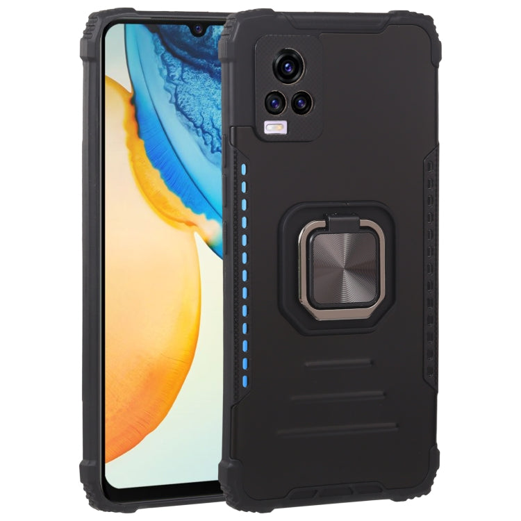 For vivo V20 Fierce Warrior Series Armor All-inclusive Shockproof Aluminum Alloy + TPU Protective Case with Ring Holder