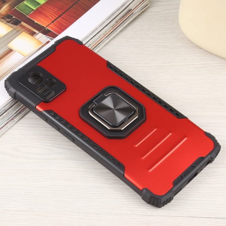 For vivo V20 Fierce Warrior Series Armor All-inclusive Shockproof Aluminum Alloy + TPU Protective Case with Ring Holder