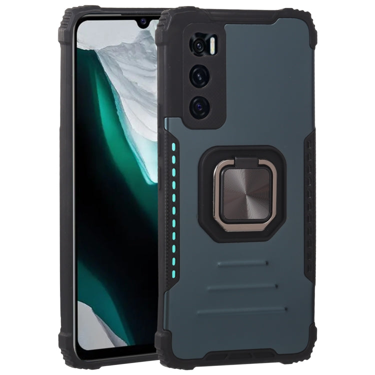 For vivo V20 SE Fierce Warrior Series Armor All-inclusive Shockproof Aluminum Alloy + TPU Protective Case with Ring Holder