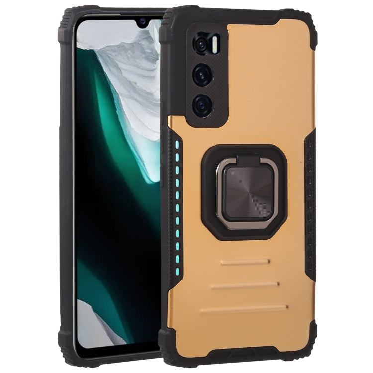 For vivo V20 SE Fierce Warrior Series Armor All-inclusive Shockproof Aluminum Alloy + TPU Protective Case with Ring Holder
