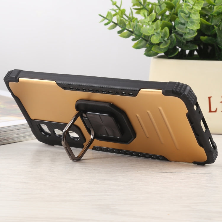 For vivo V20 SE Fierce Warrior Series Armor All-inclusive Shockproof Aluminum Alloy + TPU Protective Case with Ring Holder