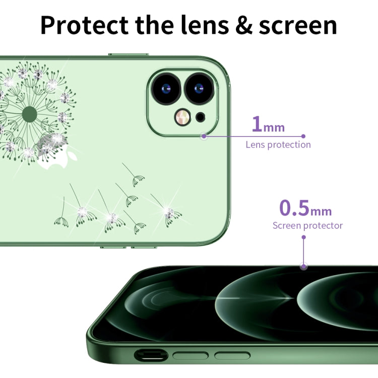 For iPhone 11 Ultra-thin Electroplating Dandelion Pattern Protective Case