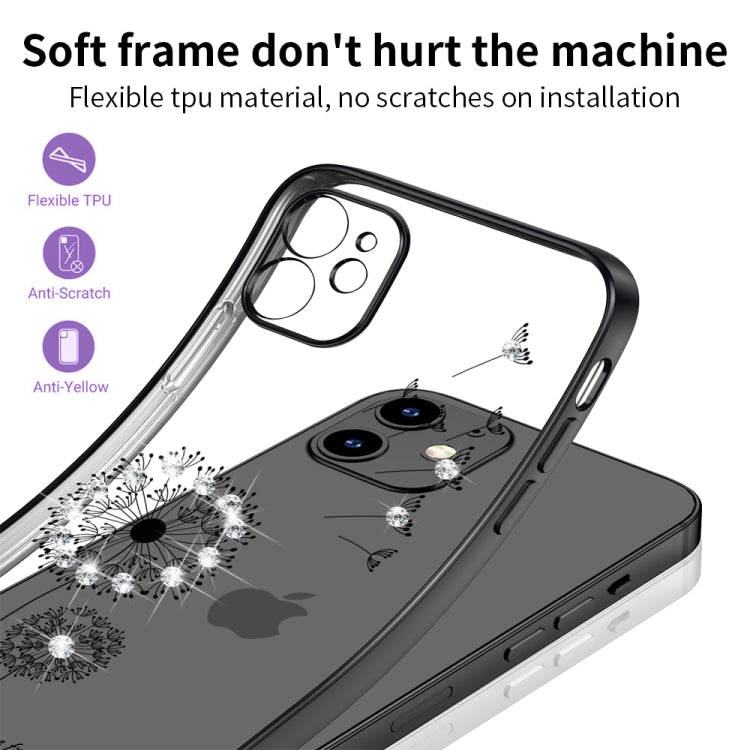 For iPhone 11 Ultra-thin Electroplating Dandelion Pattern Protective Case