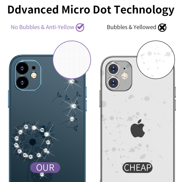 For iPhone 11 Pro Max Ultra-thin Electroplating Dandelion Pattern Protective Case