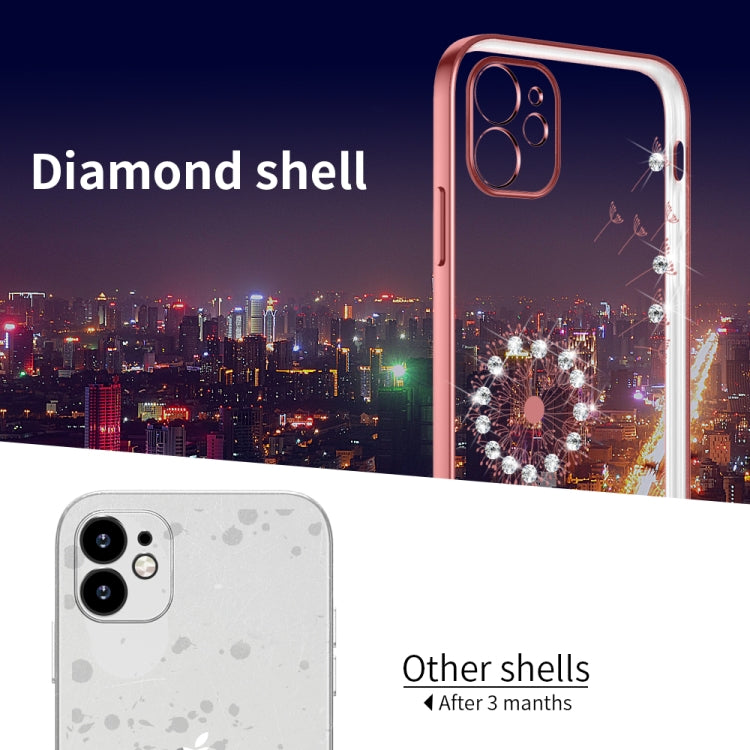 For iPhone 11 Pro Max Ultra-thin Electroplating Dandelion Pattern Protective Case
