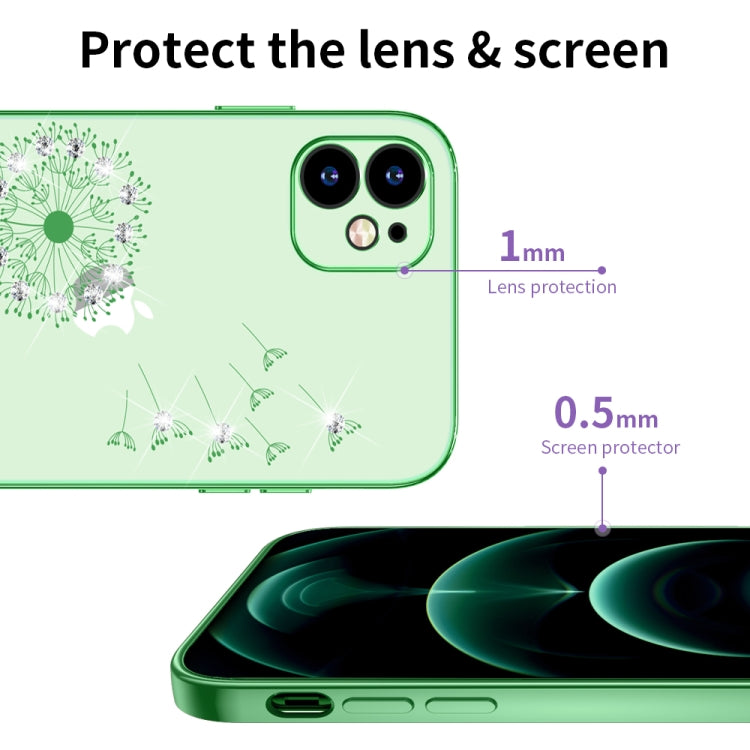 For iPhone 11 Pro Max Ultra-thin Electroplating Dandelion Pattern Protective Case