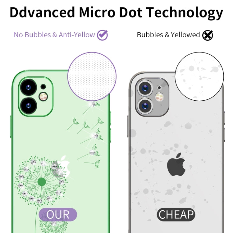 For iPhone 11 Pro Max Ultra-thin Electroplating Dandelion Pattern Protective Case