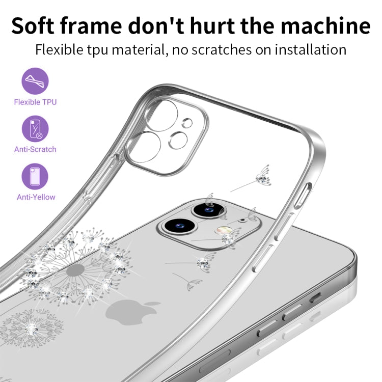 For iPhone 11 Pro Max Ultra-thin Electroplating Dandelion Pattern Protective Case