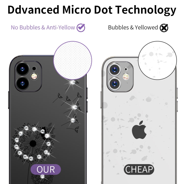 For iPhone 12 Pro Max Ultra-thin Electroplating Dandelion Pattern Protective Case