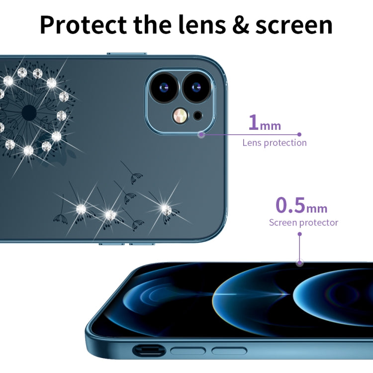 For iPhone 12 Pro Max Ultra-thin Electroplating Dandelion Pattern Protective Case