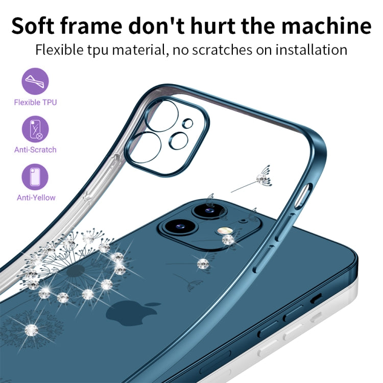 For iPhone 12 Pro Max Ultra-thin Electroplating Dandelion Pattern Protective Case