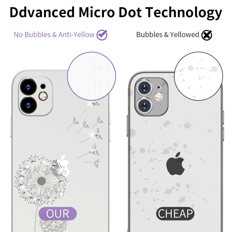 For iPhone 12 Pro Max Ultra-thin Electroplating Dandelion Pattern Protective Case