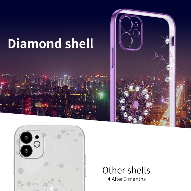 For iPhone 12 Pro Ultra-thin Electroplating Dandelion Pattern Protective Case