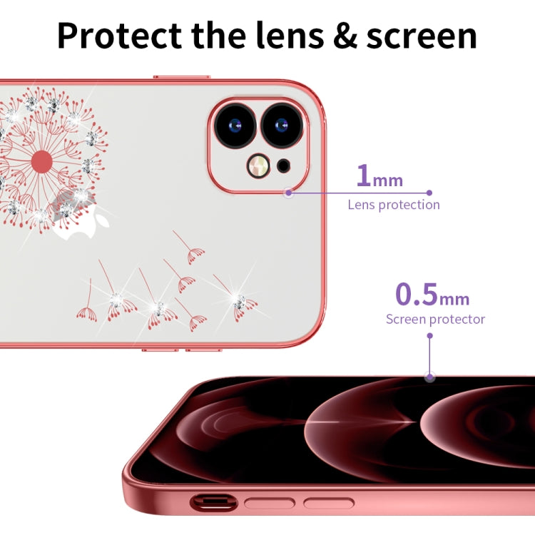 For iPhone 12 Pro Ultra-thin Electroplating Dandelion Pattern Protective Case