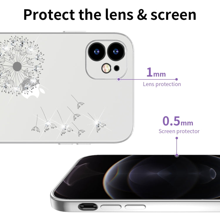 For iPhone 12 Pro Ultra-thin Electroplating Dandelion Pattern Protective Case