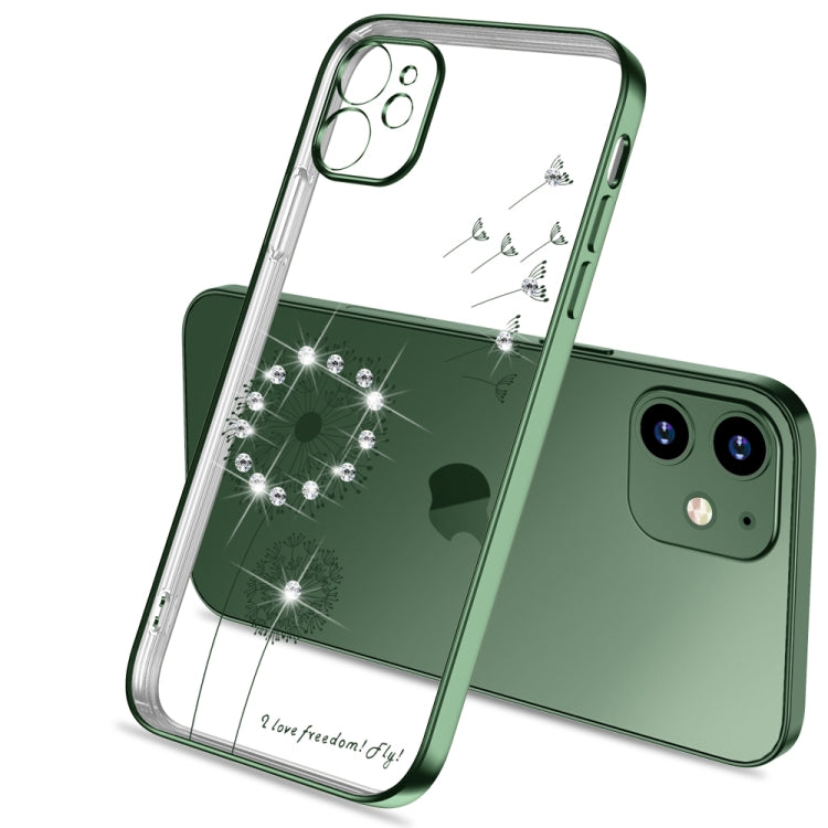 For iPhone 12 Ultra-thin Electroplating Dandelion Pattern Protective Case