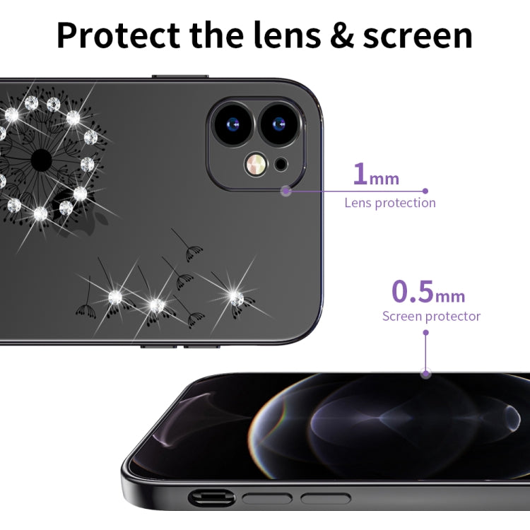 For iPhone 12 Ultra-thin Electroplating Dandelion Pattern Protective Case