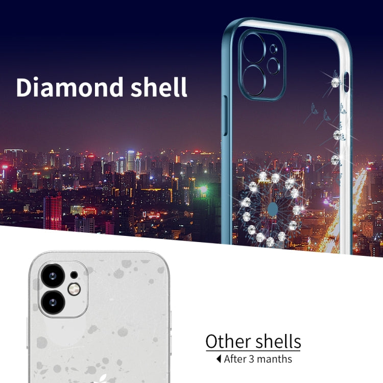 For iPhone 12 Ultra-thin Electroplating Dandelion Pattern Protective Case