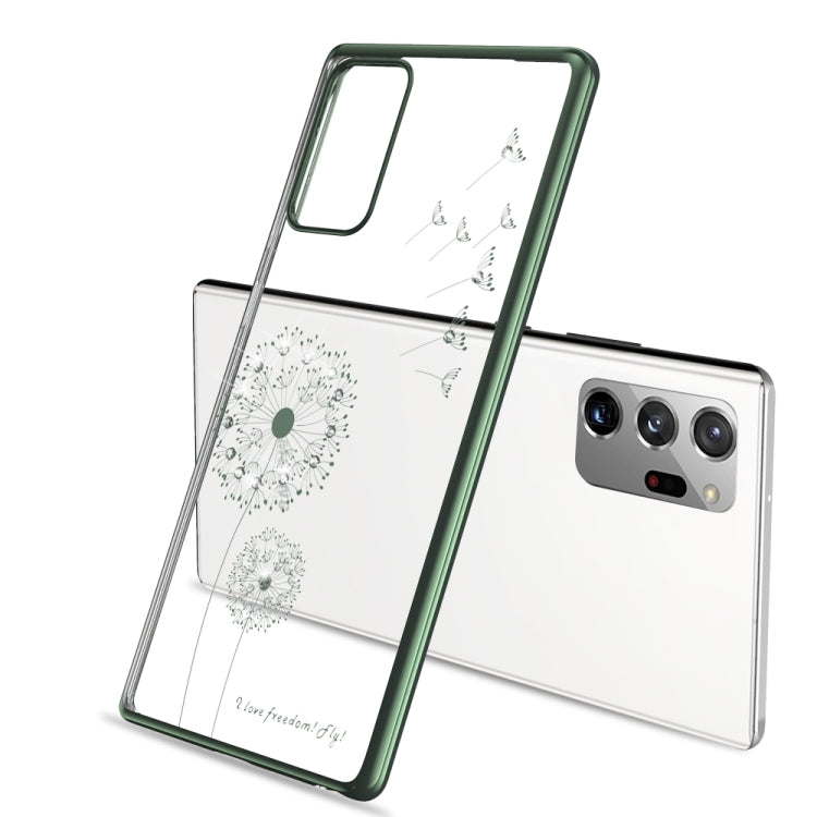 For Samsung Galaxy Note20 Ultra-thin Electroplating Dandelion Pattern Protective Case
