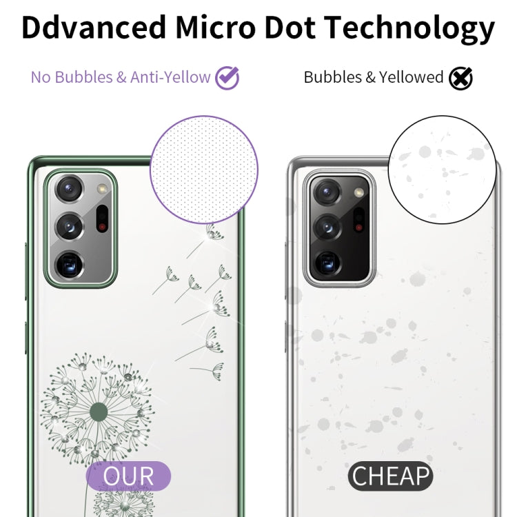 For Samsung Galaxy Note20 Ultra-thin Electroplating Dandelion Pattern Protective Case