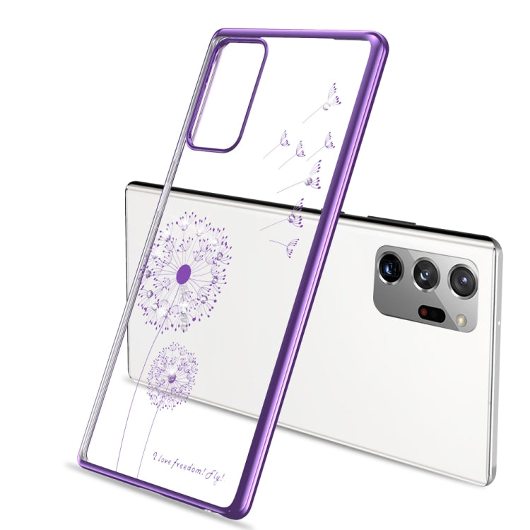 For Samsung Galaxy Note20 Ultra-thin Electroplating Dandelion Pattern Protective Case