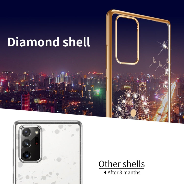 For Samsung Galaxy Note20 Ultra-thin Electroplating Dandelion Pattern Protective Case