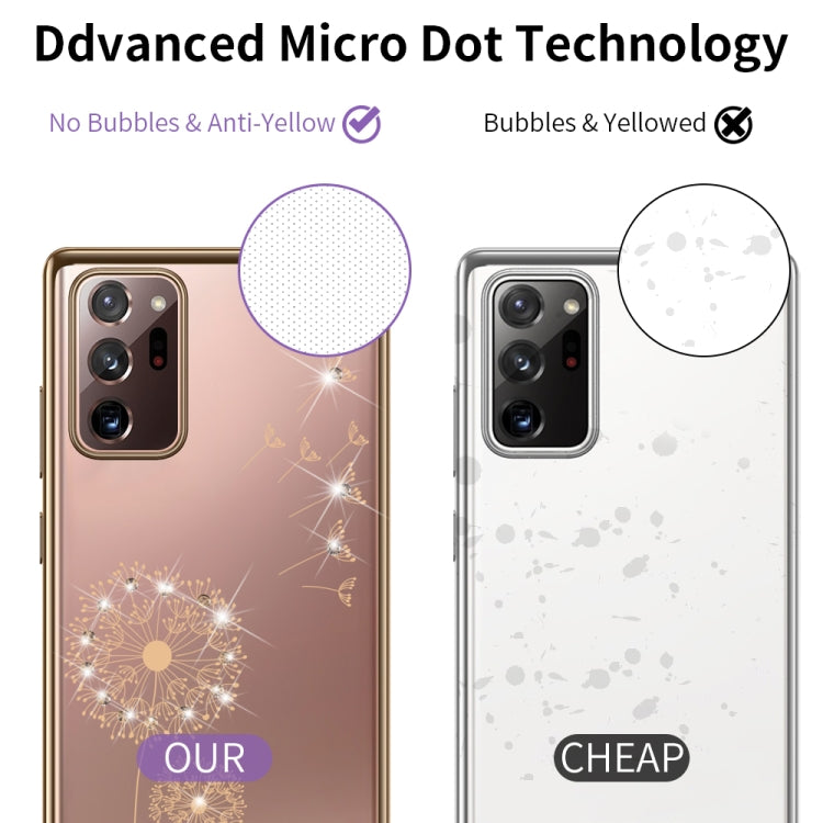 For Samsung Galaxy Note20 Ultra-thin Electroplating Dandelion Pattern Protective Case
