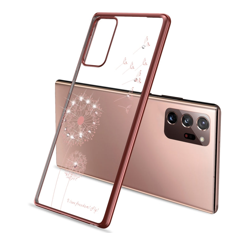 For Samsung Galaxy Note20 Ultra-thin Electroplating Dandelion Pattern Protective Case