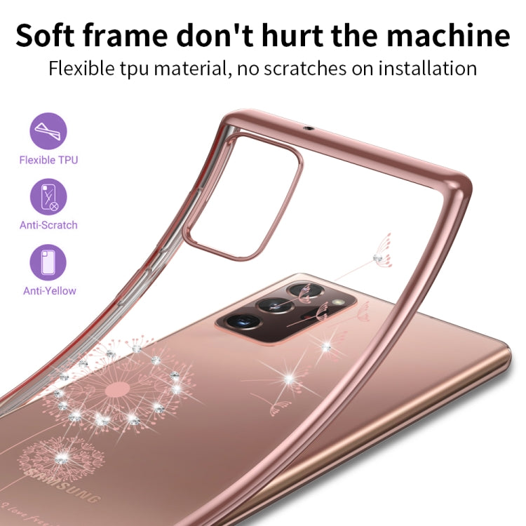 For Samsung Galaxy Note20 Ultra-thin Electroplating Dandelion Pattern Protective Case