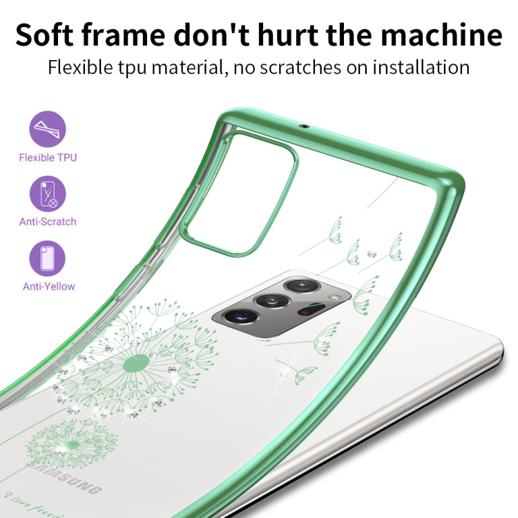 For Samsung Galaxy Note20 Ultra-thin Electroplating Dandelion Pattern Protective Case