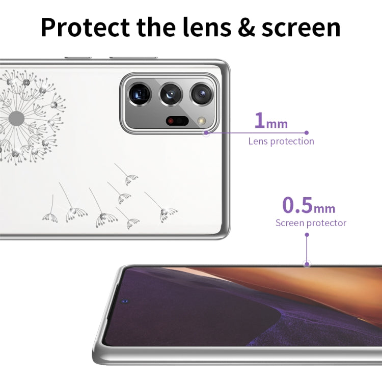 For Samsung Galaxy Note20 Ultra-thin Electroplating Dandelion Pattern Protective Case
