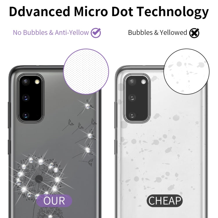 For Samsung Galaxy S20 Ultra-thin Electroplating Dandelion Pattern Protective Case