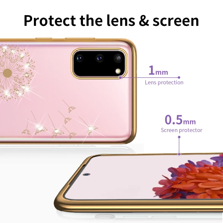 For Samsung Galaxy S20 Ultra-thin Electroplating Dandelion Pattern Protective Case