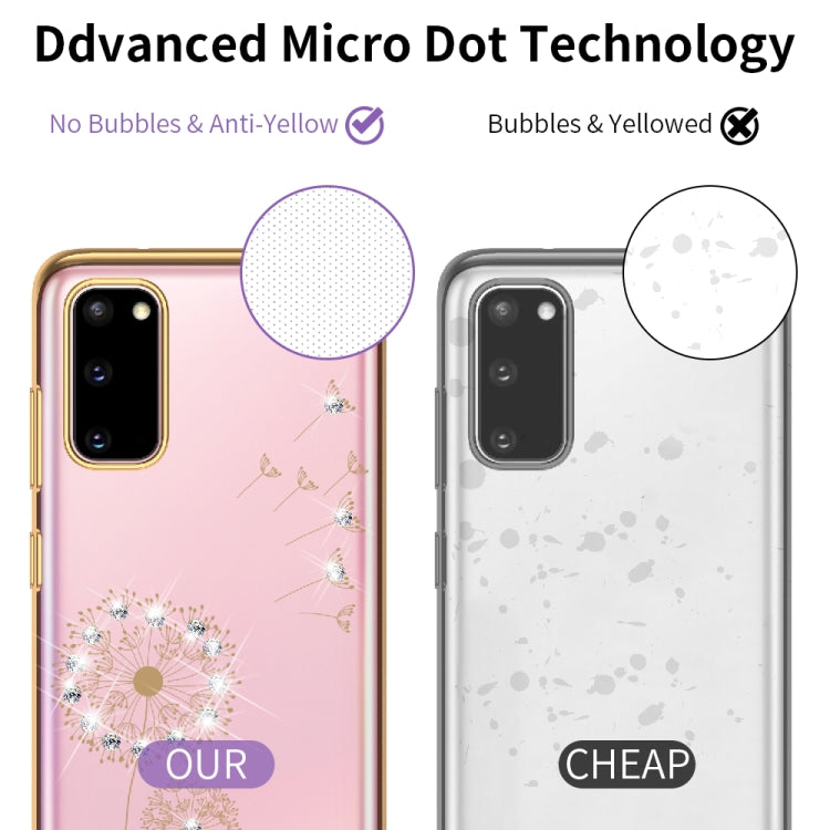 For Samsung Galaxy S20+ Ultra-thin Electroplating Dandelion Pattern Protective Case