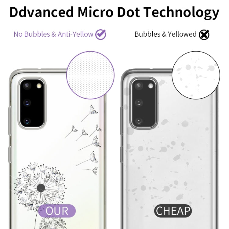 For Samsung Galaxy S20+ Ultra-thin Electroplating Dandelion Pattern Protective Case