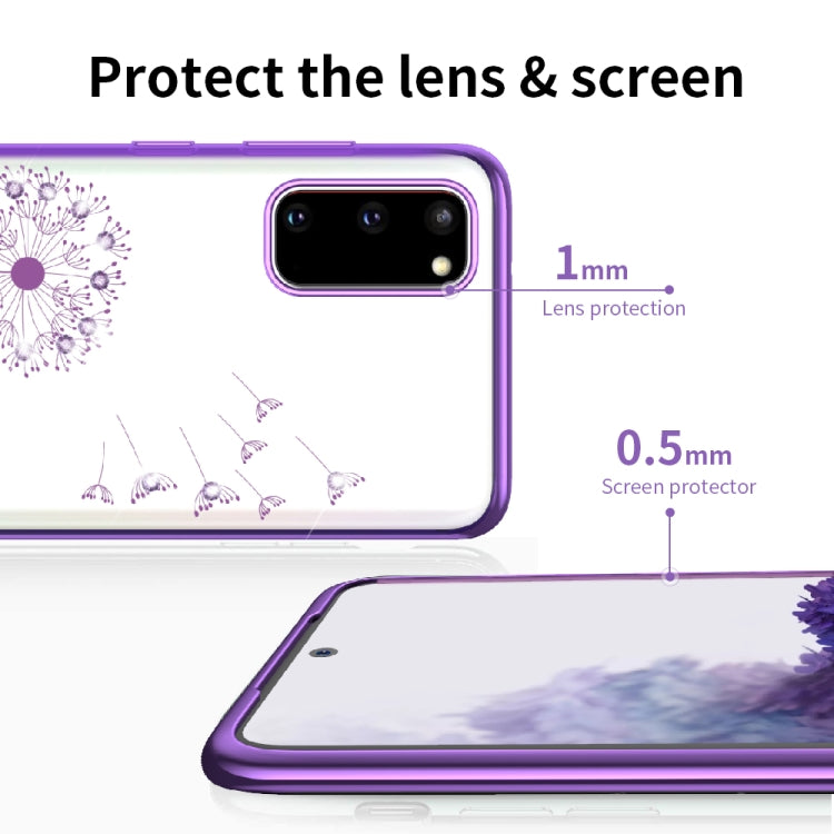 For Samsung Galaxy S20 FE Ultra-thin Electroplating Dandelion Pattern Protective Case