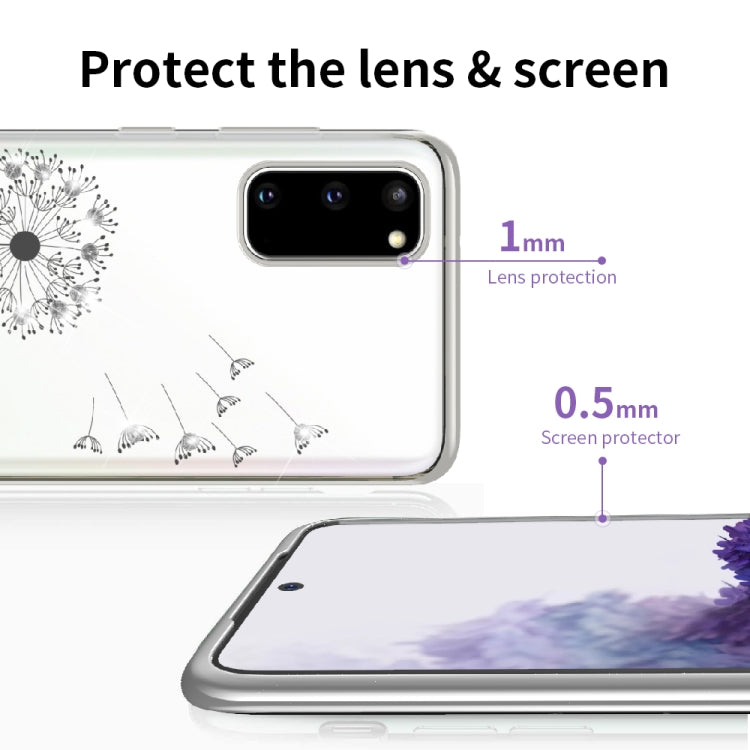 For Samsung Galaxy S20 FE Ultra-thin Electroplating Dandelion Pattern Protective Case