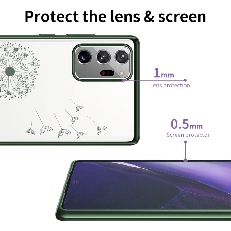 For Samsung Galaxy Note20 Ultra Ultra-thin Electroplating Dandelion Pattern Protective Case