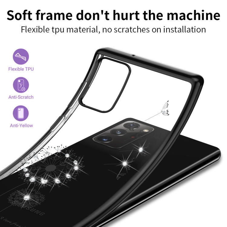 For Samsung Galaxy Note20 Ultra Ultra-thin Electroplating Dandelion Pattern Protective Case